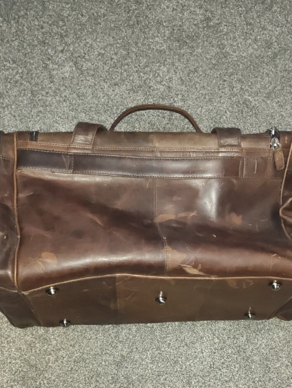 Mancini Brown Leather Bag - Picture 5 of 13